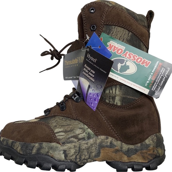 MOSSY OAK 10" Laced Camo Boots (7M) - Picture 1 of 6